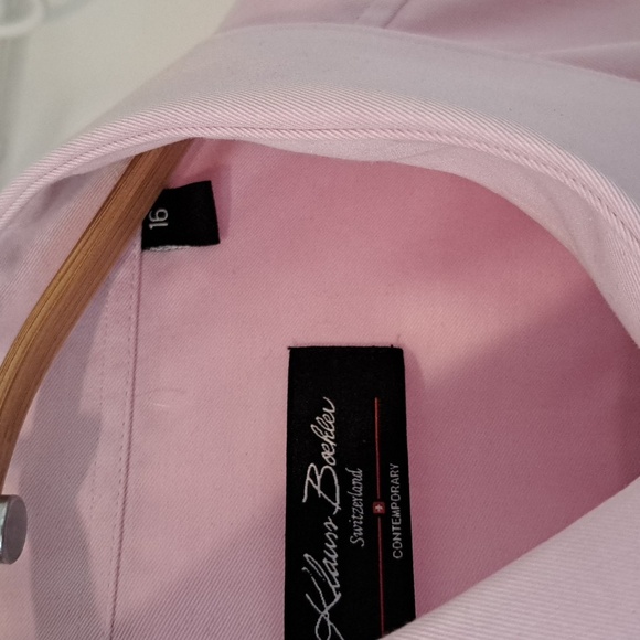 Klauss Boehler Powder Pink Button-up Shirt (Men's Size 16) - Picture 3 of 6